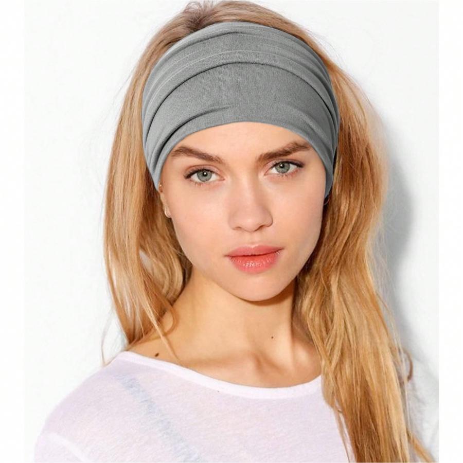 10 Pack African Wide Hair Wraps Women Turban Headbands for Sports
