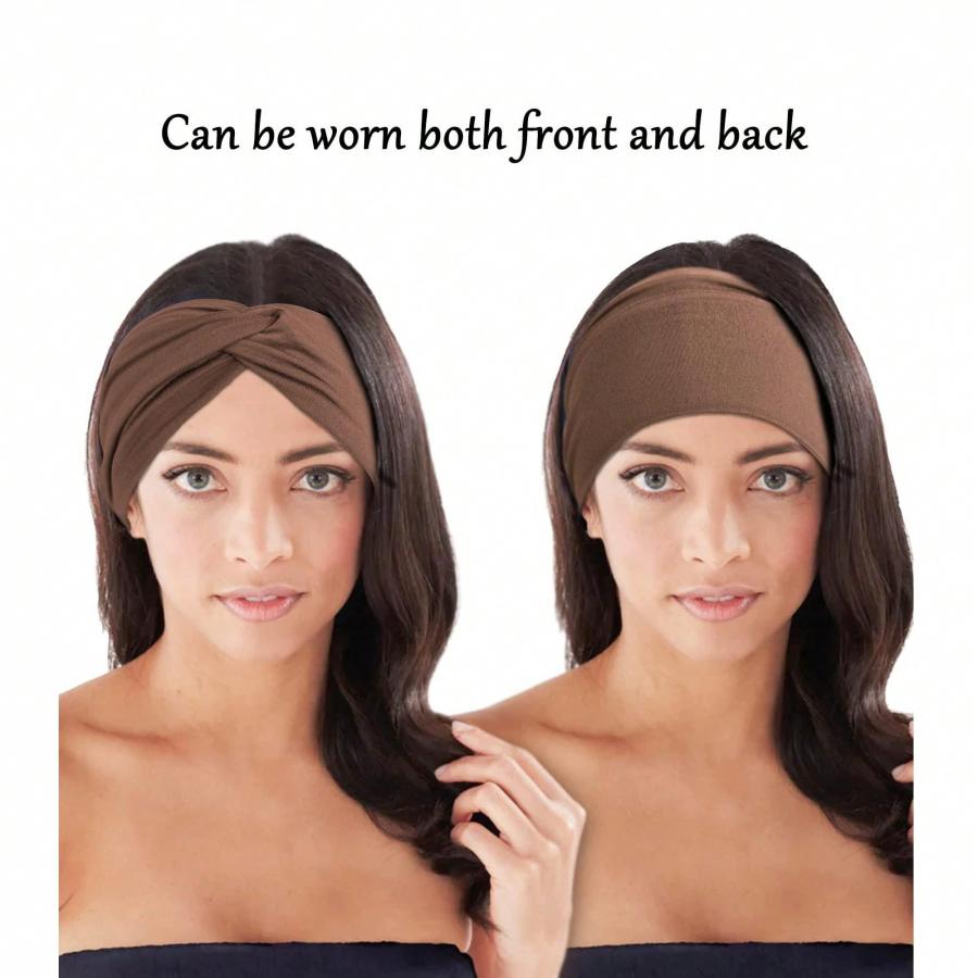 10 Pack African Wide Hair Wraps Women Turban Headbands for Sports