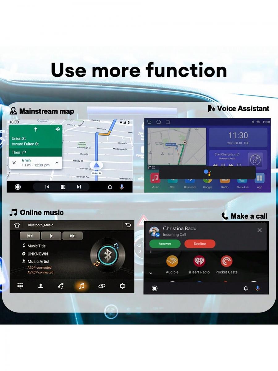 Black Car Wireless AI Dongle for Wired Connections Compatible with iPhone