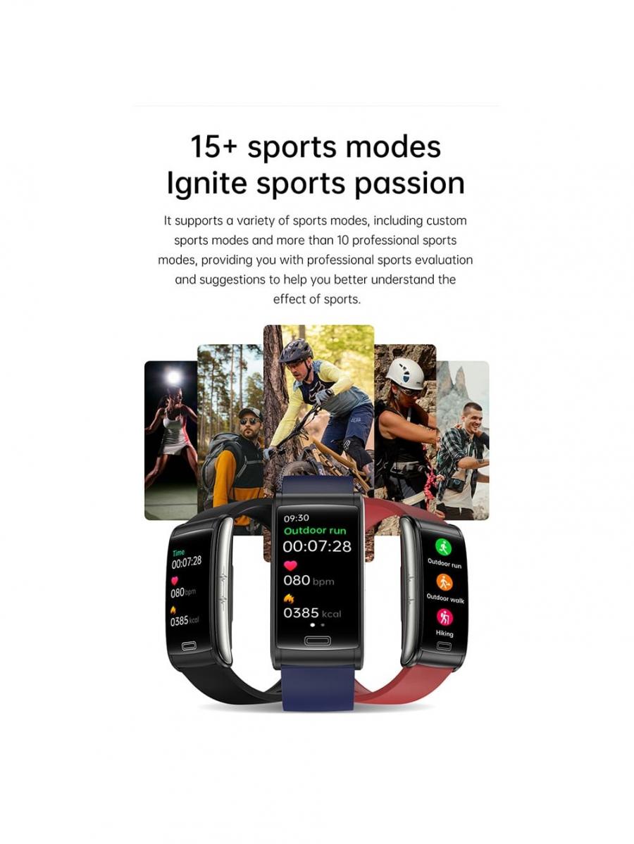 Smart Watch ECG PPG Blood Sugar Monitor Waterproof Fitness Tracker