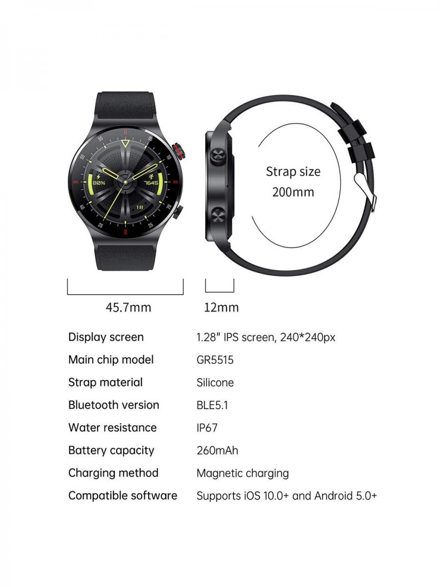 Bluetooth Smart Watch Waterproof HD Touch Screen for Android iOS