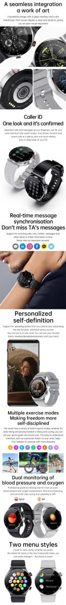 Bluetooth Smart Watch Waterproof HD Touch Screen for Android iOS