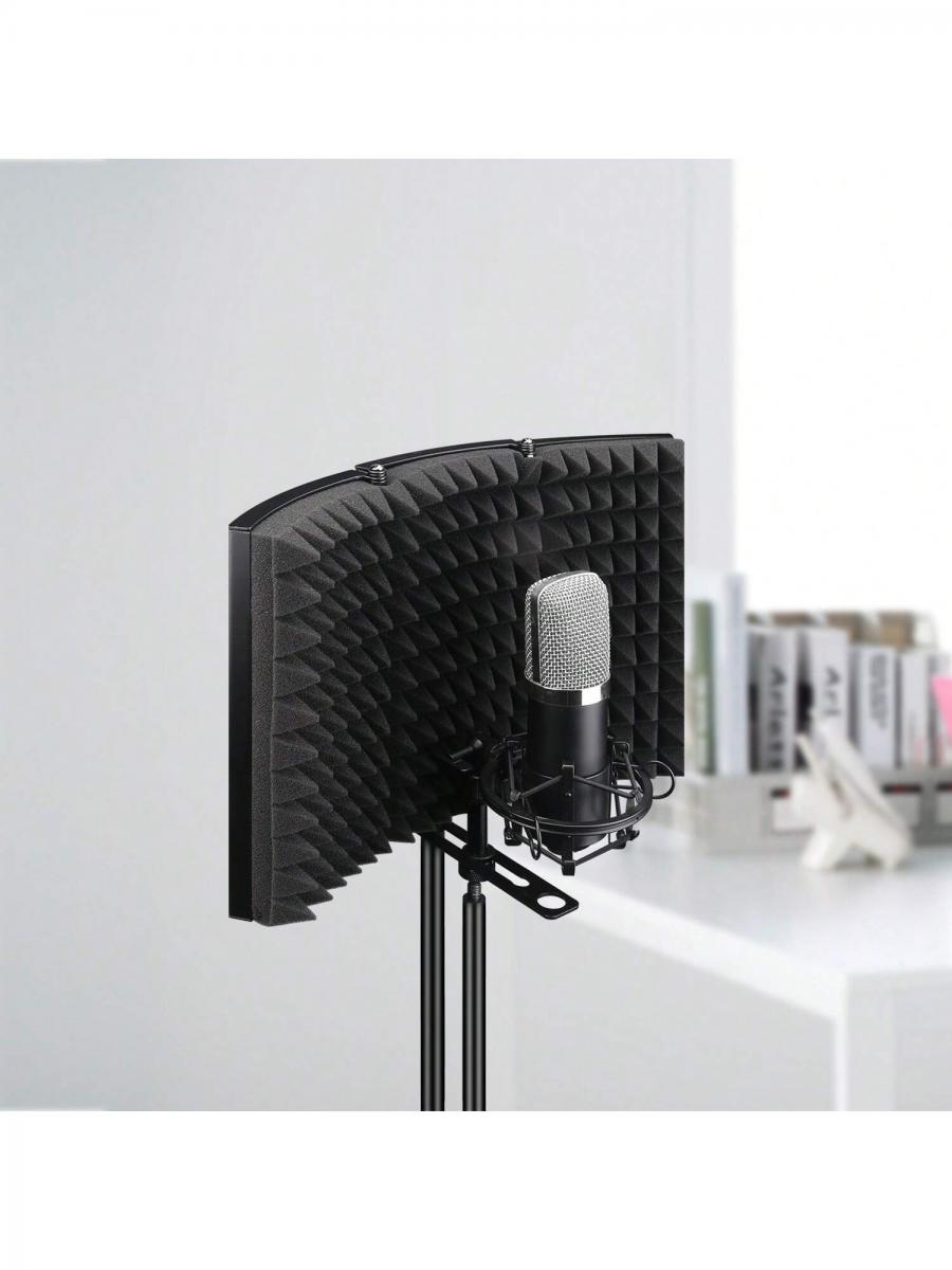 Aokeo Adjustable 3 Panel Mic Isolation Shield for Studio Recording