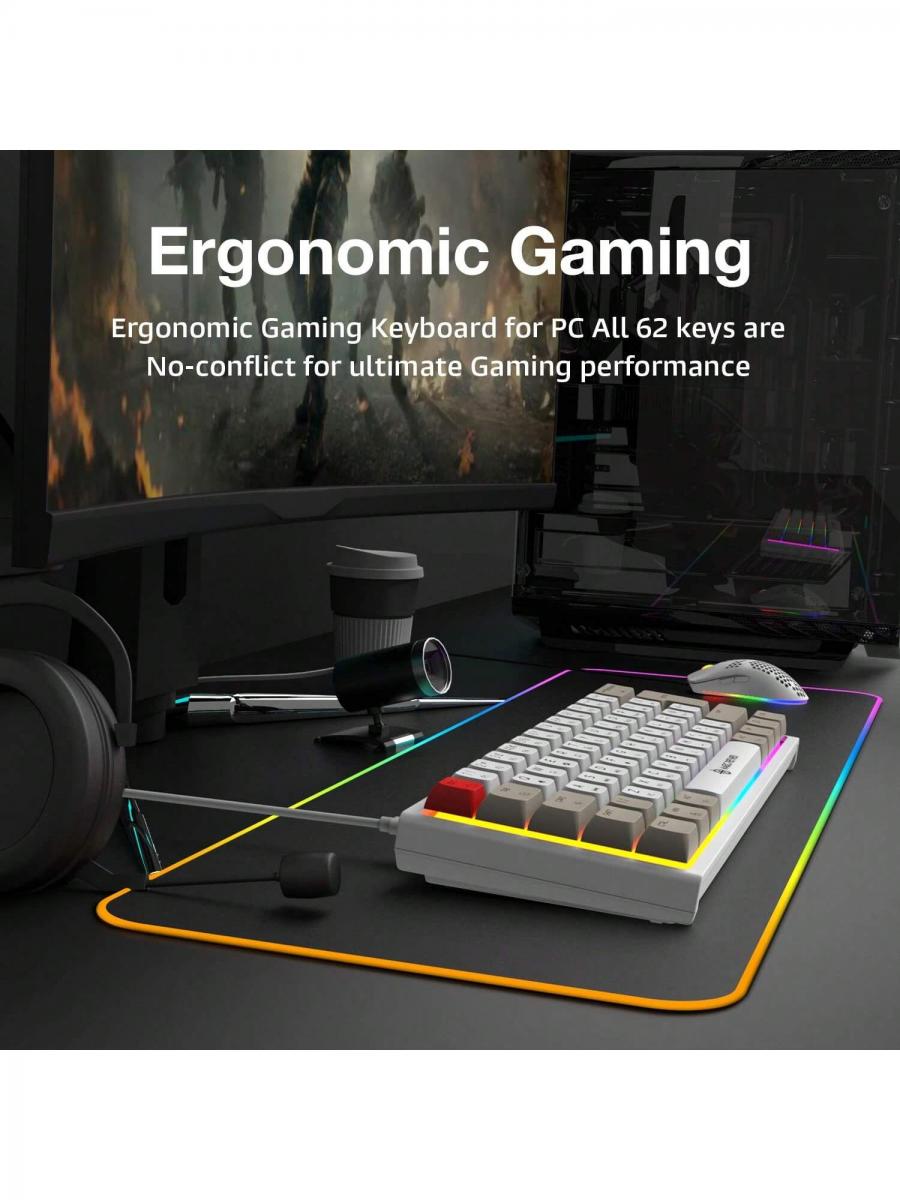 Gaming-Tastatur-Maus-Kombination RGB Mechanische PBT-Tastenkappen Ergonomisches Design