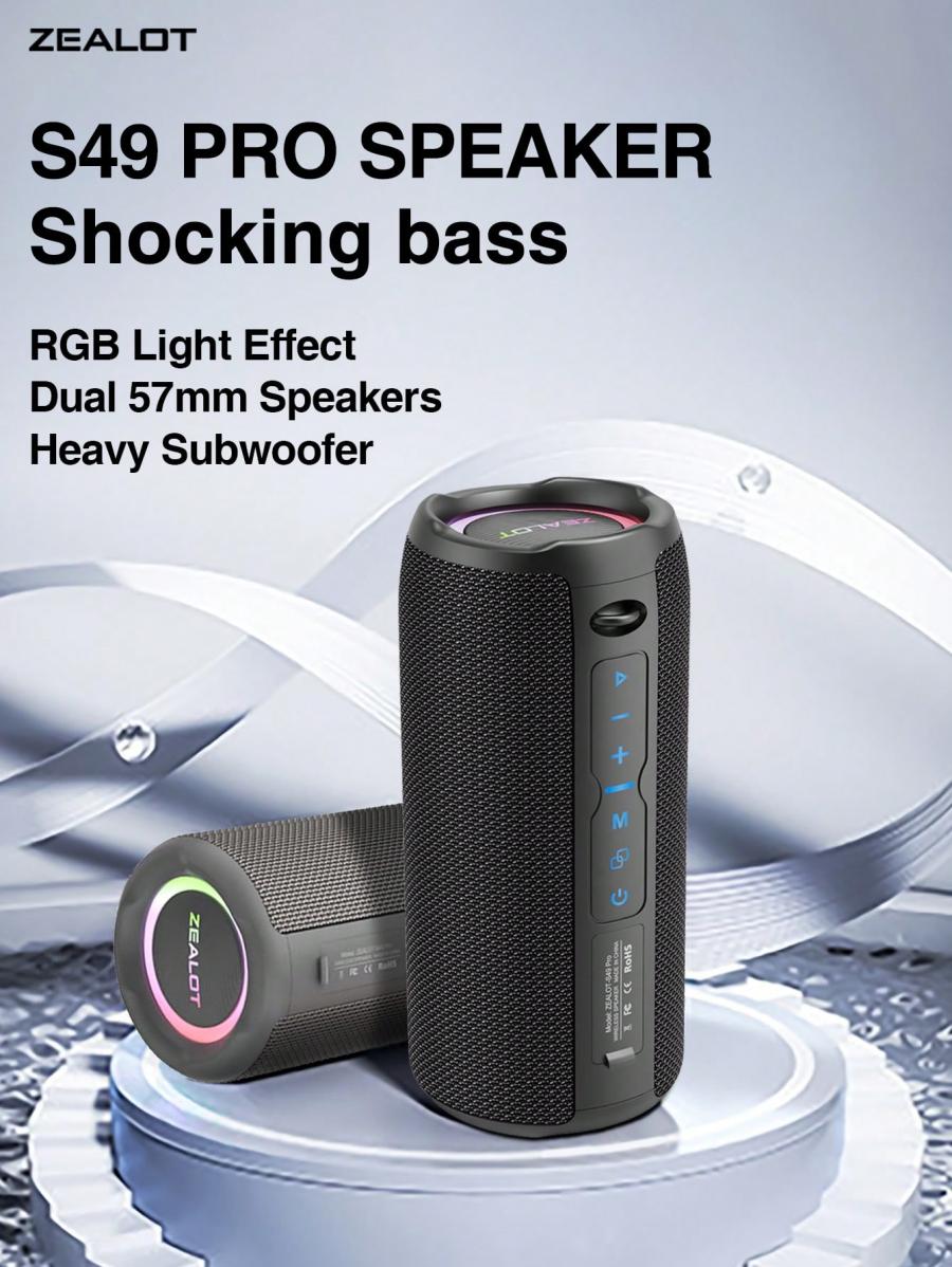 Zealot S49 Pro Portable Wireless Speaker with Surging Bass 20W