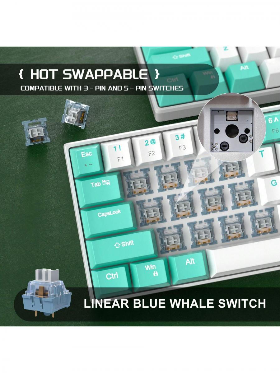 MageGee Star61 RGB Hot Swappable Mechanical Gaming Keyboard