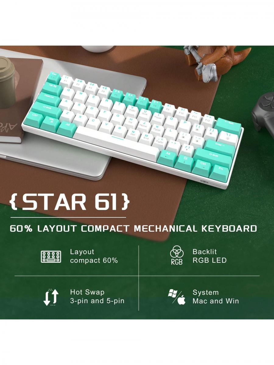 MageGee Star61 RGB Hot Swappable Mechanical Gaming Keyboard