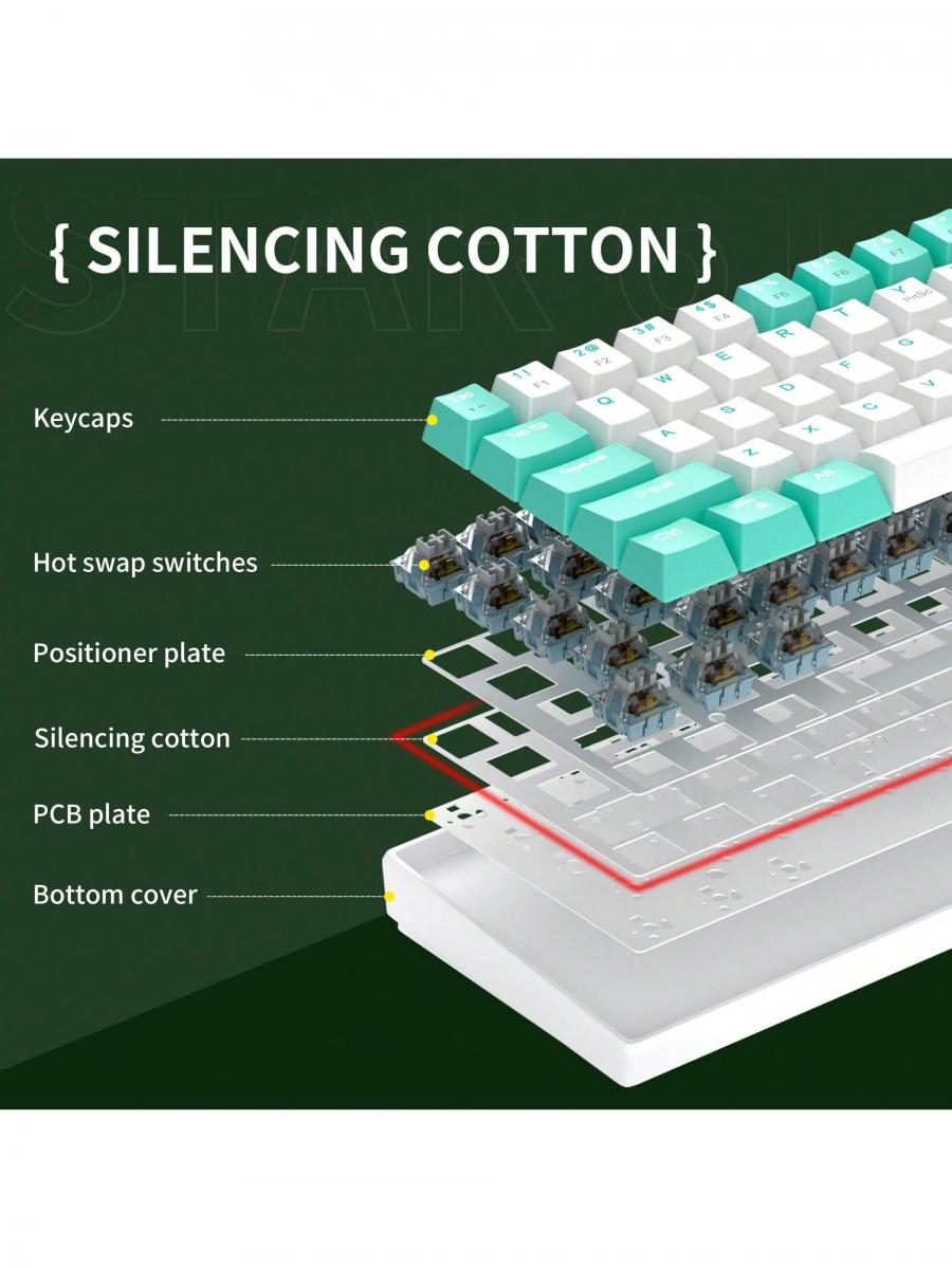 MageGee Star61 RGB Hot Swappable Mechanical Gaming Keyboard