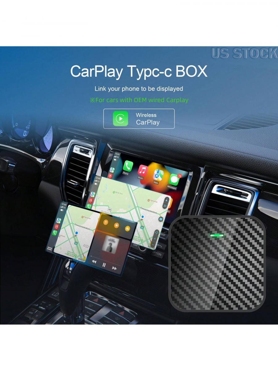 Wireless CarPlay Adapter for Wired CarPlay 2024 Upgrade Dongle