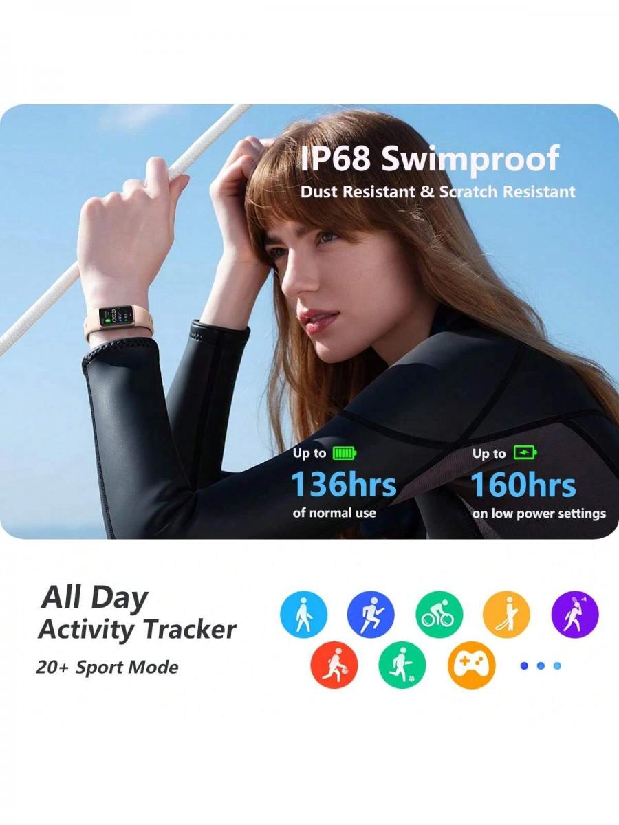 Morepro HM18 Fitness-Smartwatch für Damen mit Gesundheits-Tracking-Funktionen