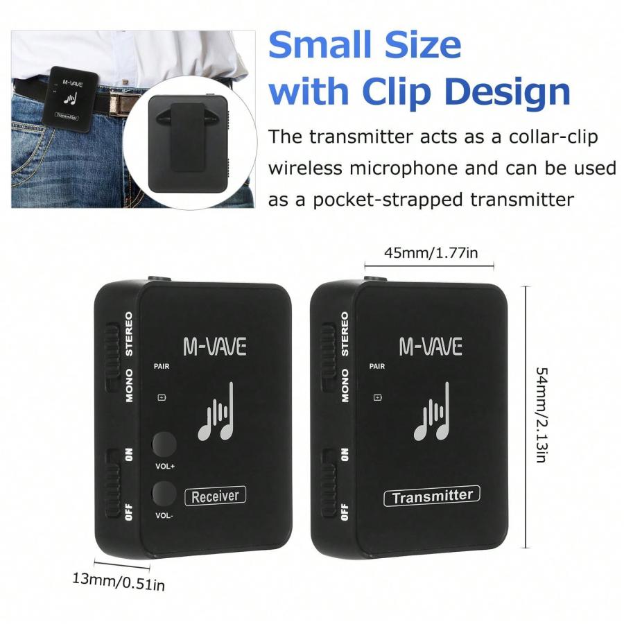 Wireless 24GHz Headphone Monitoring System Rechargeable Transmitter Receiver