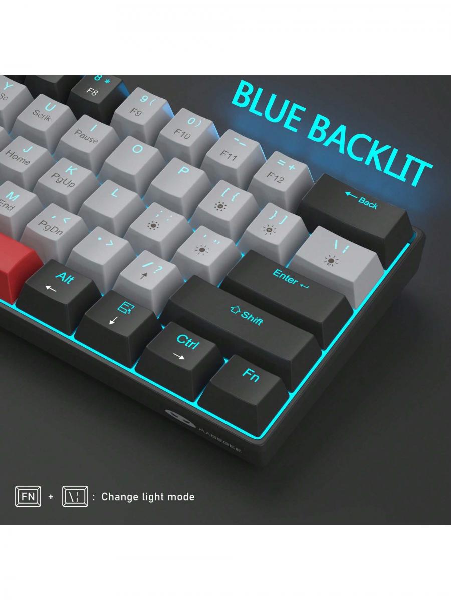 MageGee 60 Mechanical Gaming Keyboard Mouse Combo Hot Swappable Blue Backlit