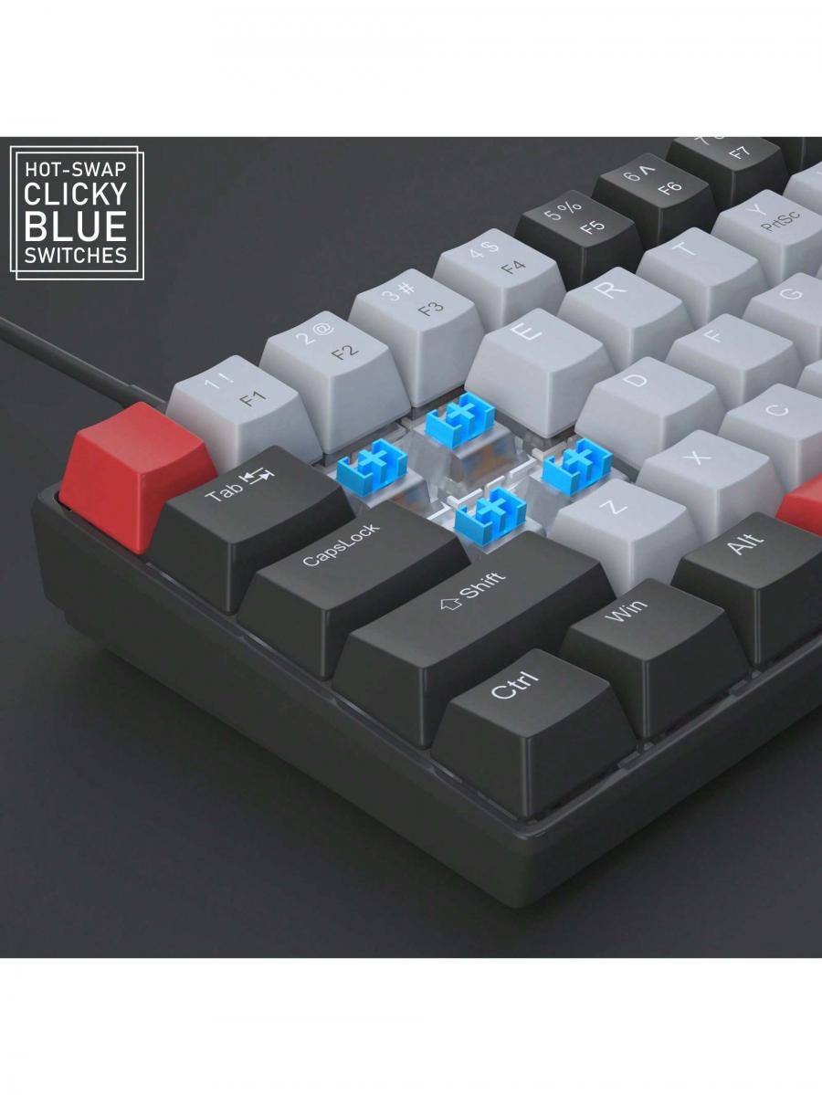 MageGee 60 Mechanical Gaming Keyboard Mouse Combo Hot Swappable Blue Backlit