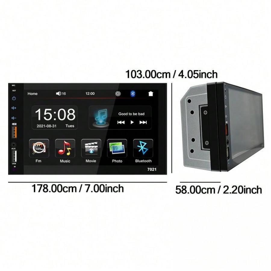Acodo Dual USB 7 Inch HD Touch Screen Car MP5 Player Bluetooth TF Card