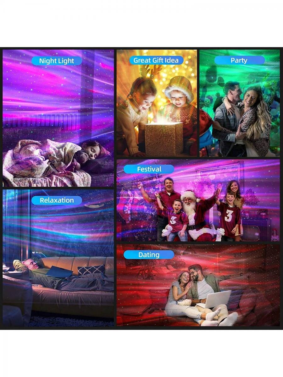 Galaxy Star Projector with App Remote Bluetooth Speaker Night Light