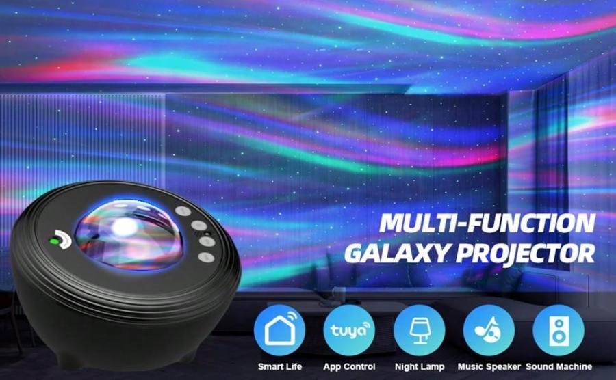 Galaxy Star Projector with App Remote Bluetooth Speaker Night Light