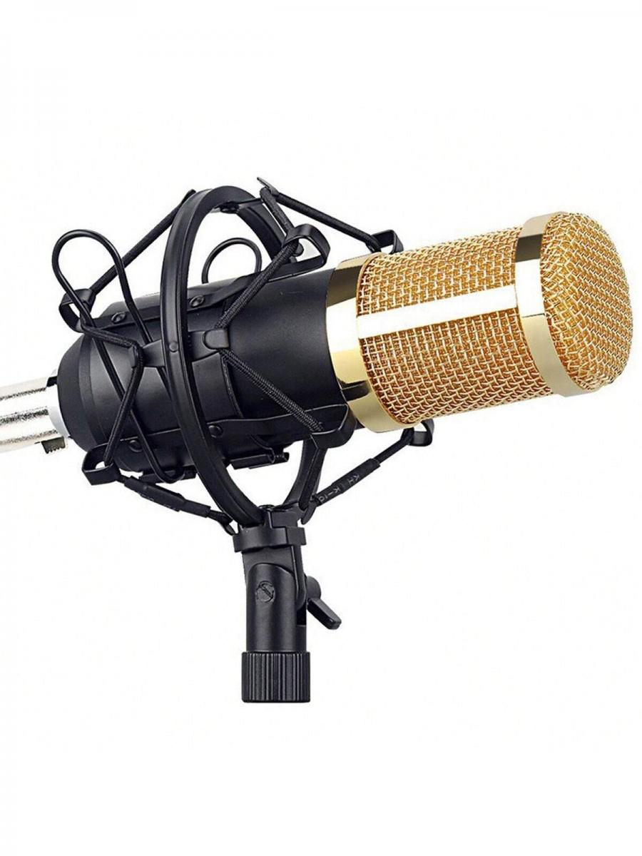 BM800 Metal Capacitor Microphone with Boom Arm Stand for Streaming