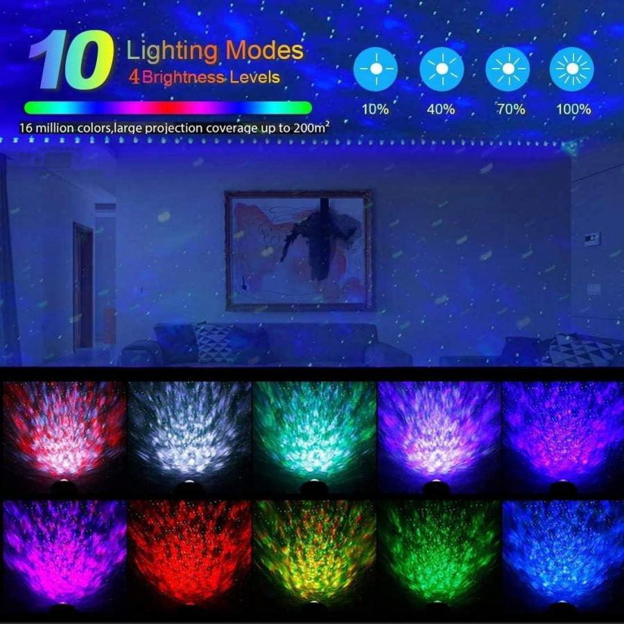 Galaxy Star Night Light Projector with Bluetooth Speaker and Remote