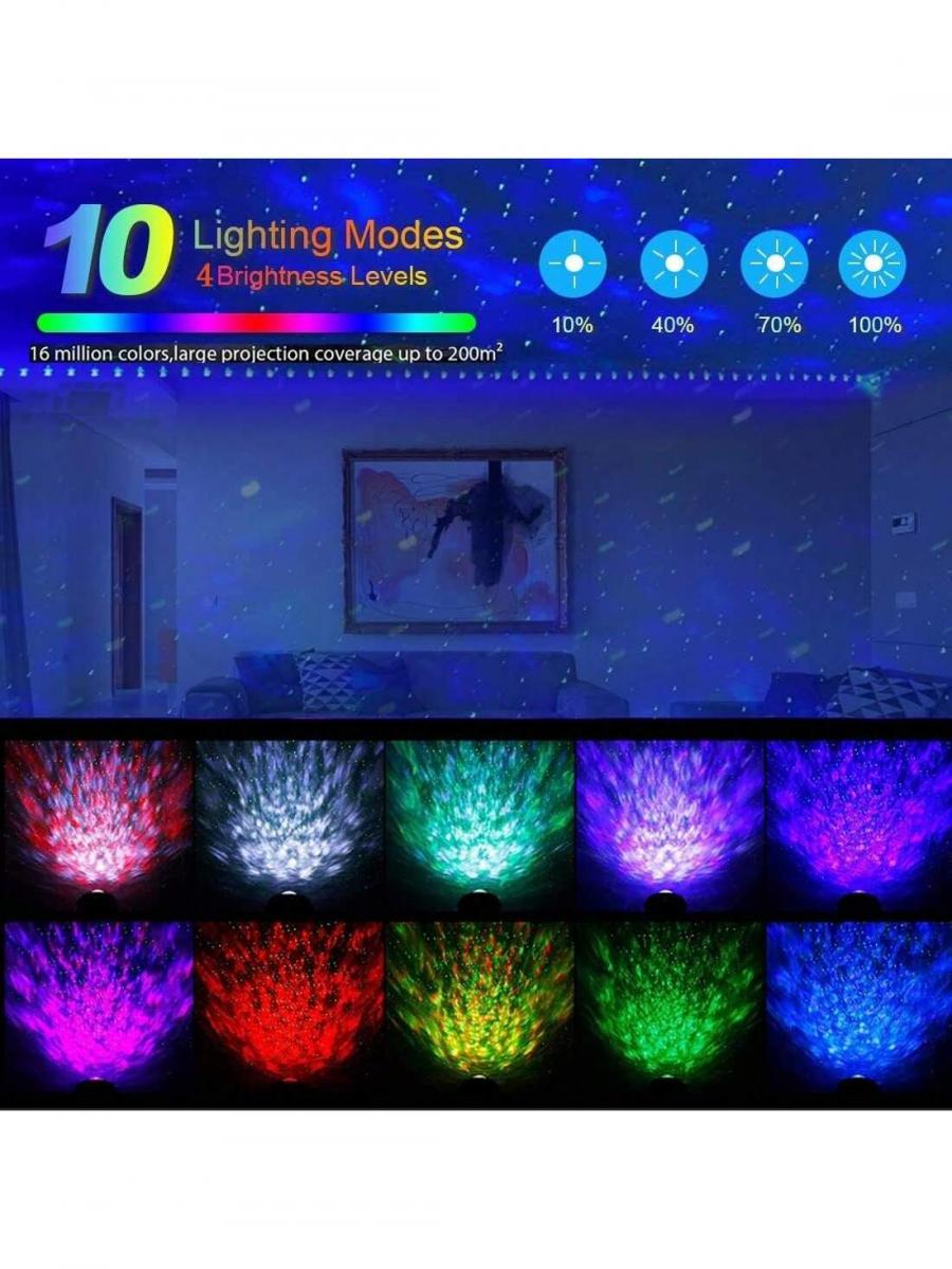 Galaxy Star Night Light Projector with Bluetooth Speaker and Remote