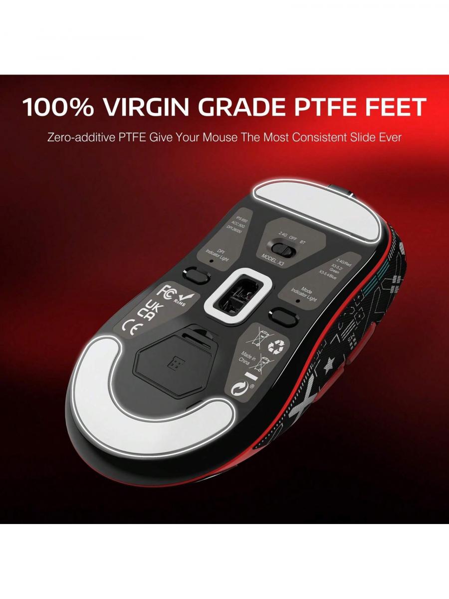 X3 Ultra Light Wireless Gaming Mouse Ergonomic 26k DPI Triple Mode