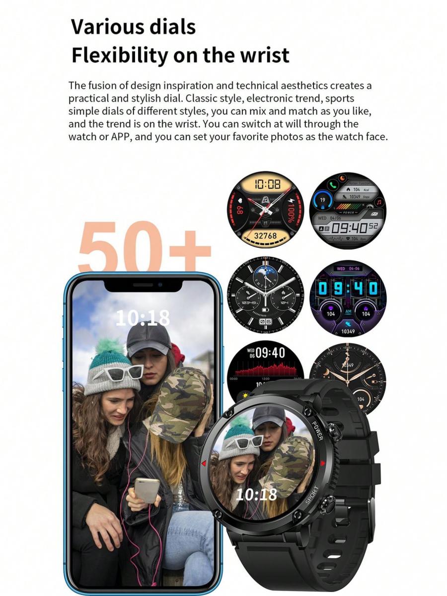 LIGE Smart Watch with Voice Call Health Monitoring and Sports Modes