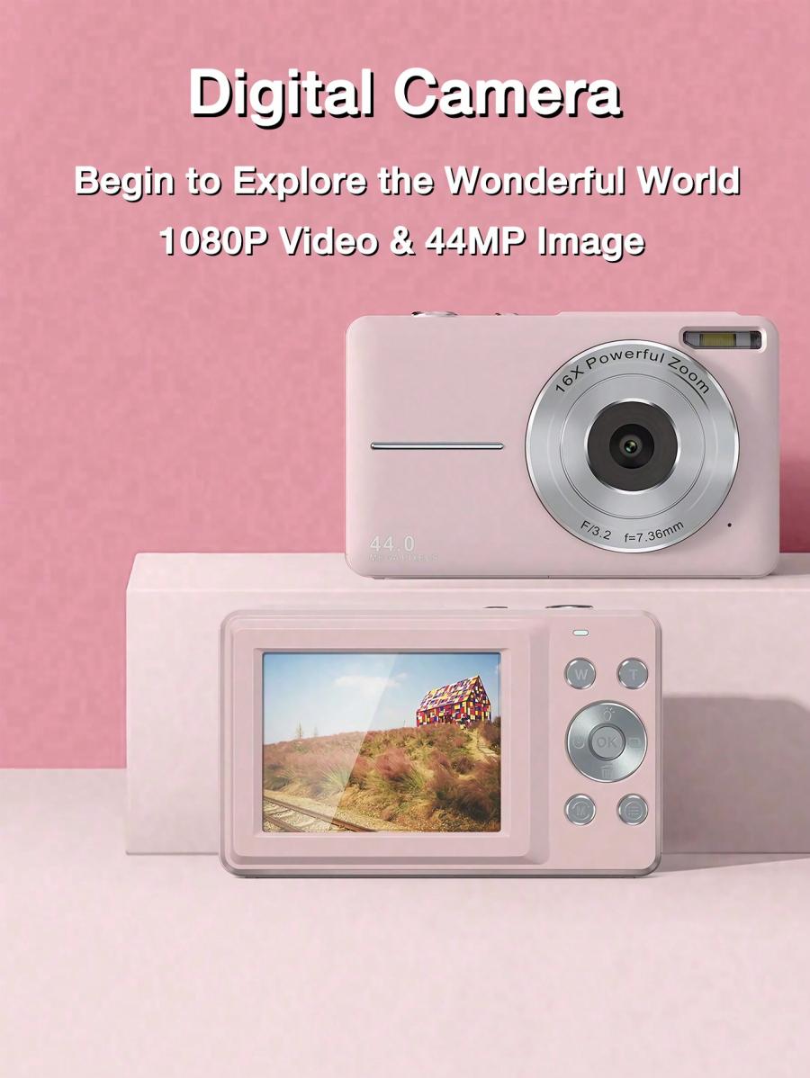 44MP 1080P FHD Digital Camera with 16X Zoom for Vlogging Beginners