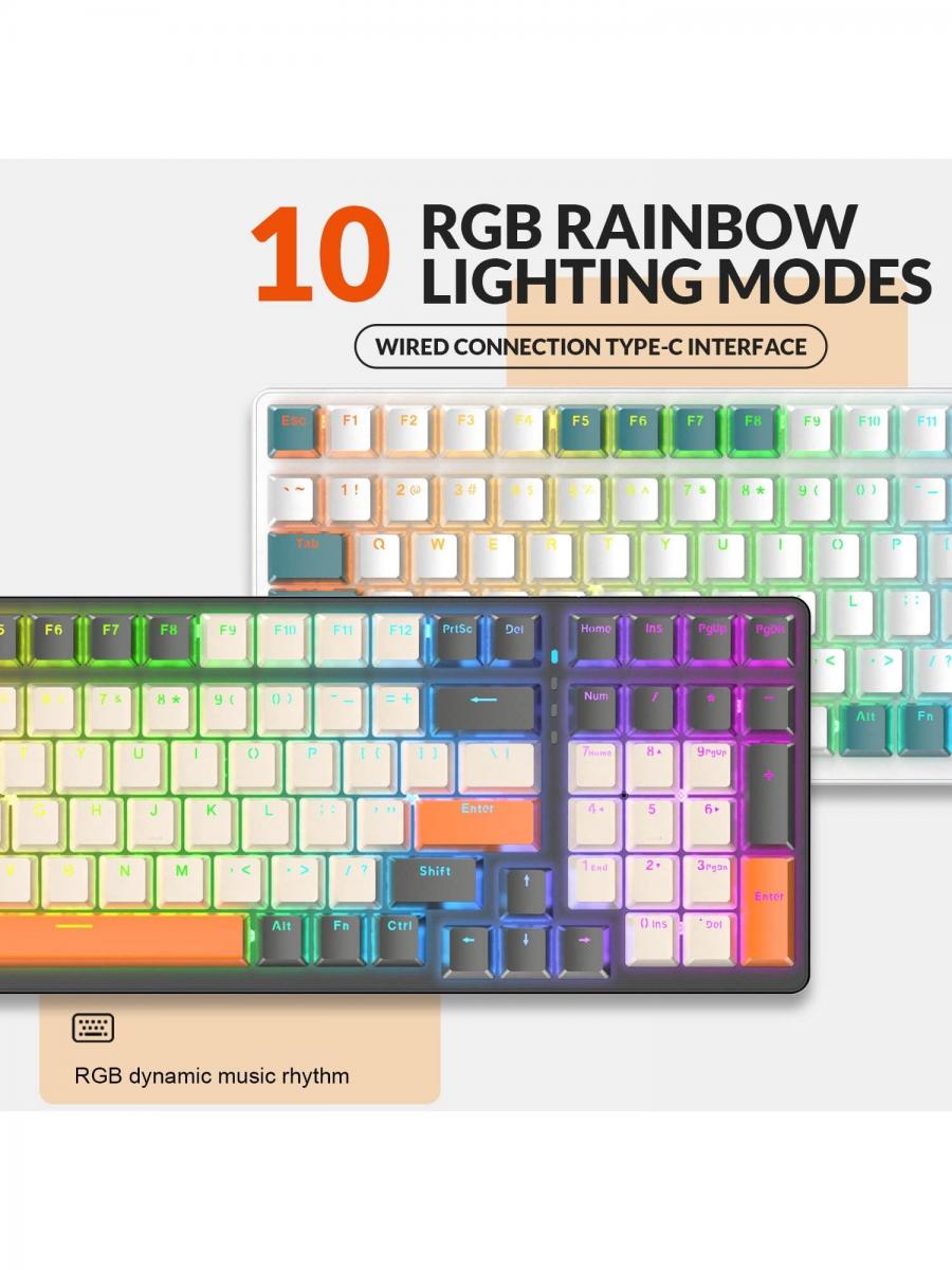 Mechanische Chroma RGB-Gaming-Tastatur mit Nummernblock und Anti-Ghosting