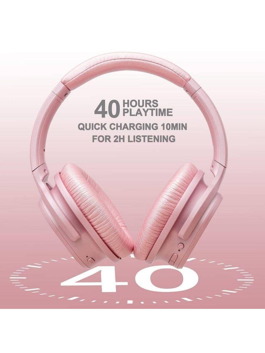 ZIHNIC Wireless Noise Cancelling Headphones 40H Playtime Deep Bass