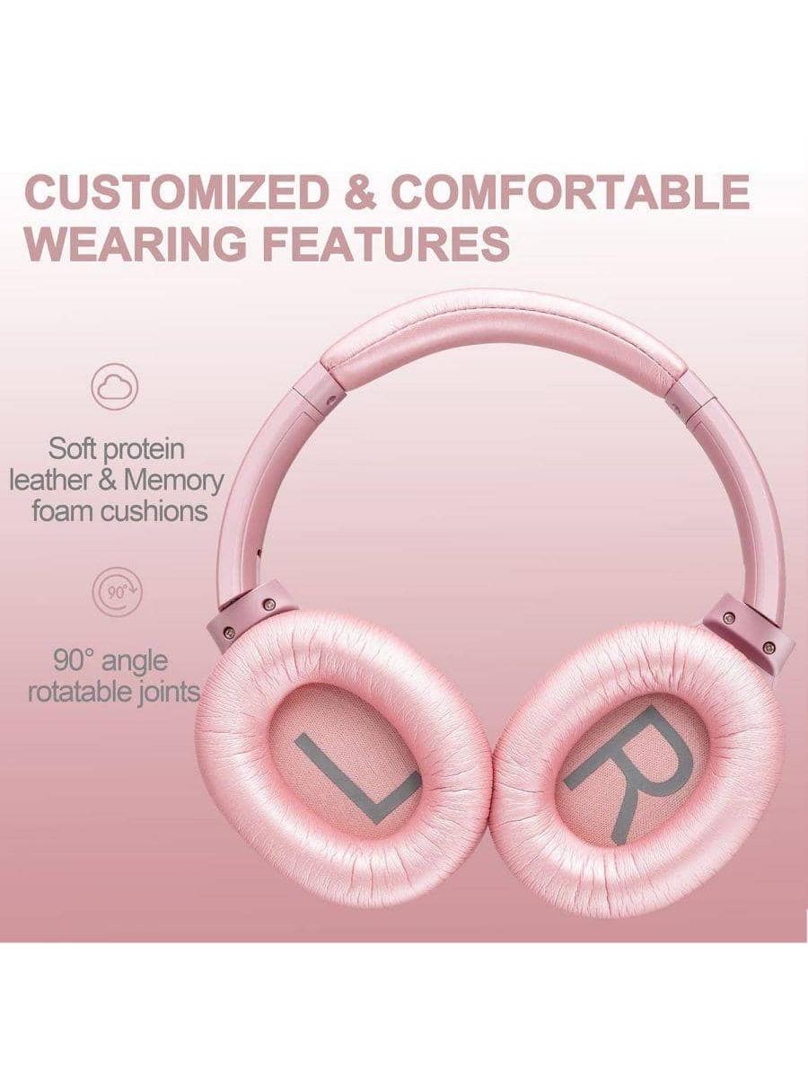 ZIHNIC Wireless Noise Cancelling Headphones 40H Playtime Deep Bass