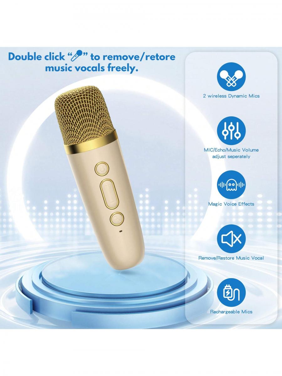 JYX Portable Bluetooth Karaoke Speaker with Wireless Microphone