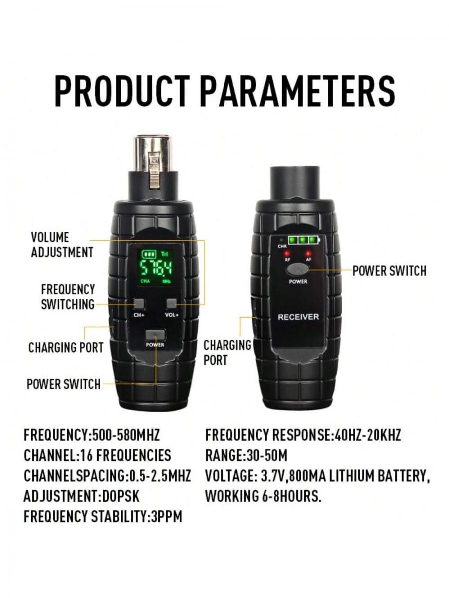 Lmbgm A2 Professional Dynamic UHF Wireless Microphone System