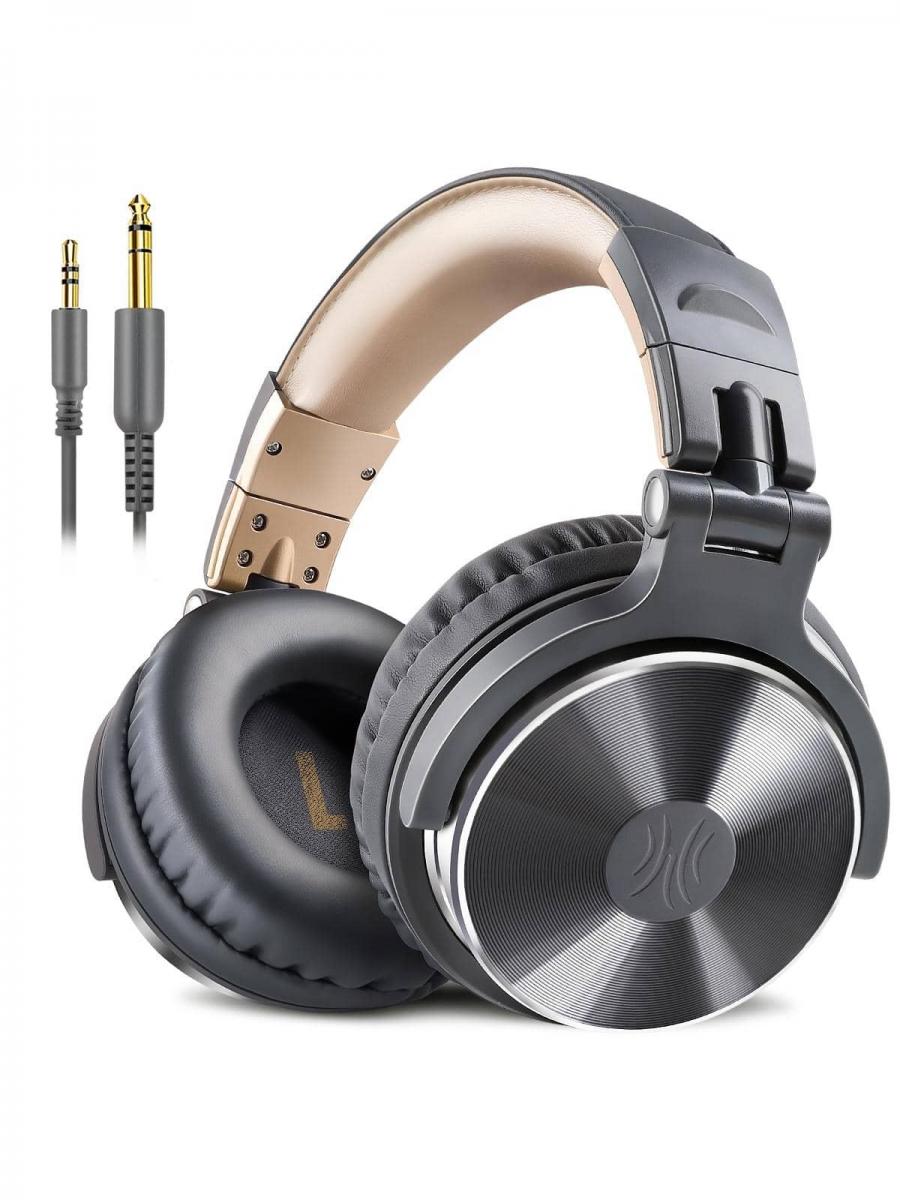 OneOdio Wired Over Ear Headphones with Mic HiFi Sound Gray