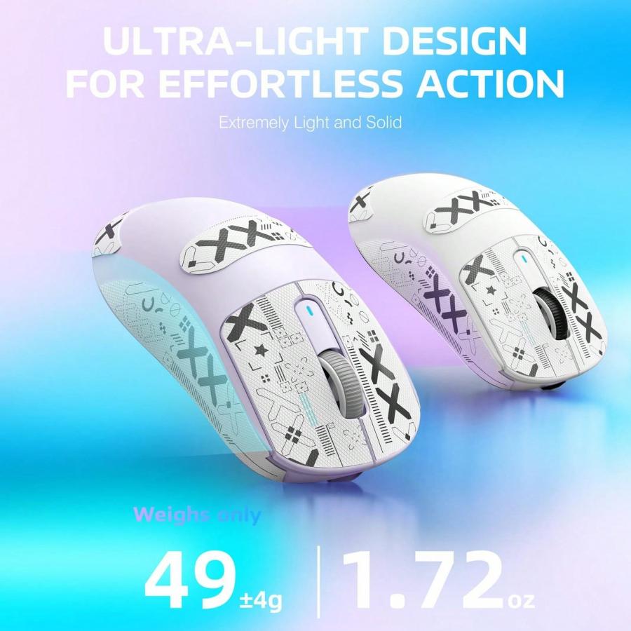 Attack Shark X3 Kabellose Gaming-Maus mit Anti-Rutsch-Griffaufklebern