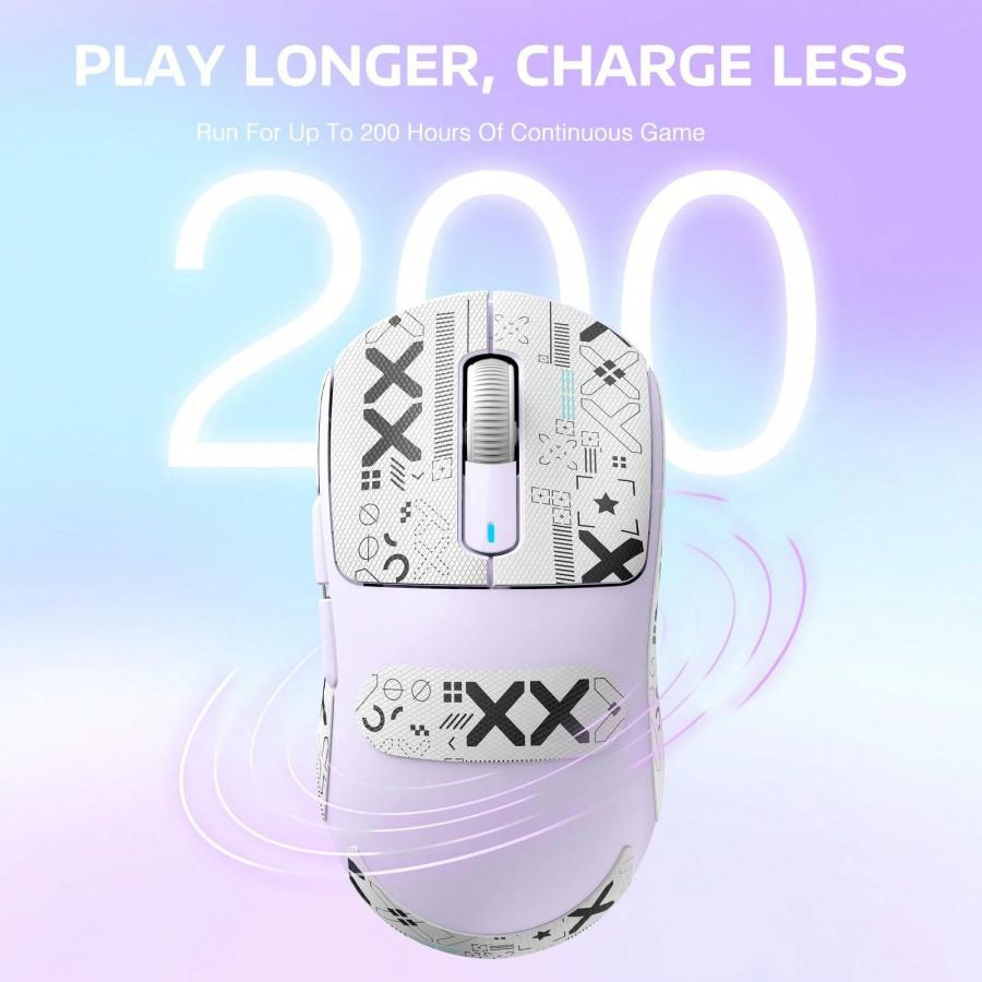 Attack Shark X3 Kabellose Gaming-Maus mit Anti-Rutsch-Griffaufklebern