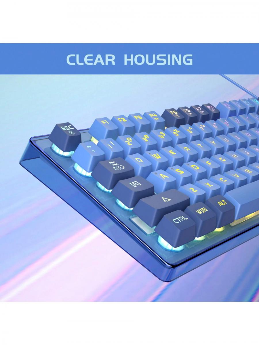 MageGee Blue RGB Gaming Keyboard Mouse Combo Set K1 104 Keys
