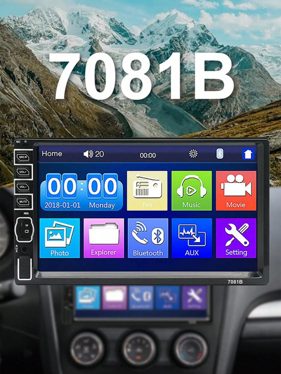 Septon 1 Din 7inch Touch Screen MP5 Car Radio FM Bluetooth Player