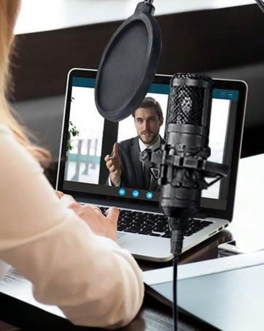 Professionelles USB-Mikrofon-Set mit Pop-Filter und Galgenarm