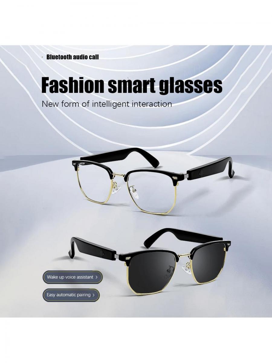 Smart Bluetooth Glasses with Surround Sound Replaceable Lenses