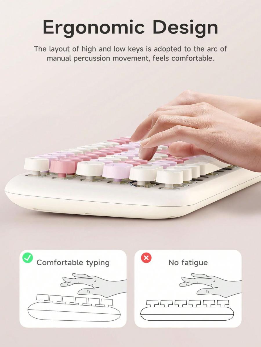 Retro RGB Wired Mechanical Gaming Keyboard for Office Use