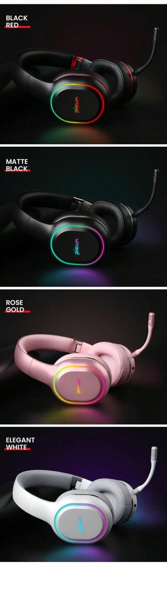 Беспроводная игровая гарнитура Picun P80X с динамическим эквалайзером и сверхнизкой задержкой
