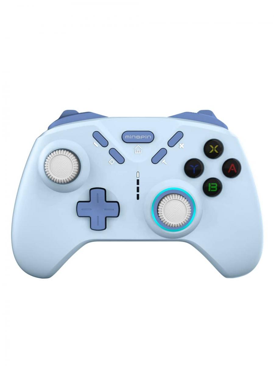 Blue Wireless Gamepad with Bracket for Switch PS4 PS3 Android iOS PC