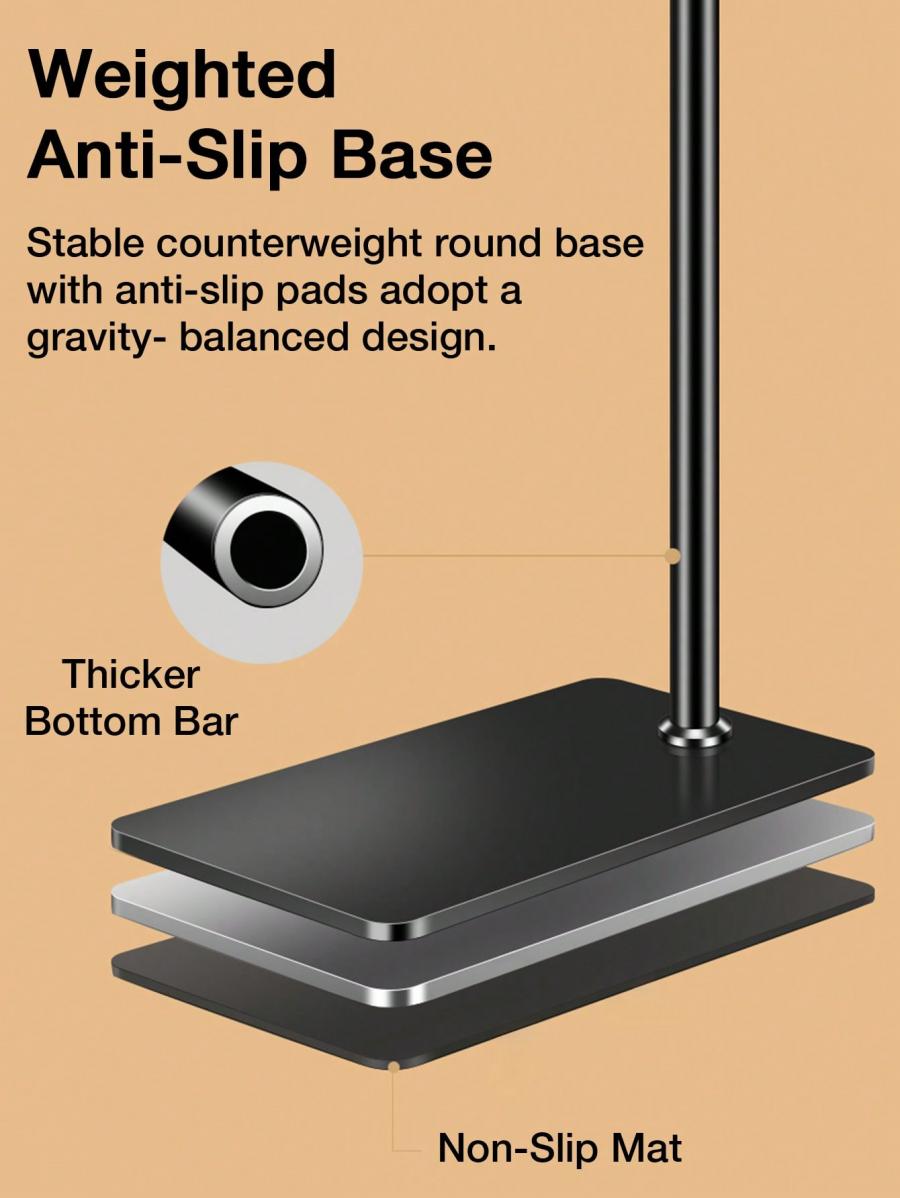 Adjustable Gooseneck Tablet Floor Stand Mount for Phones and Tablets