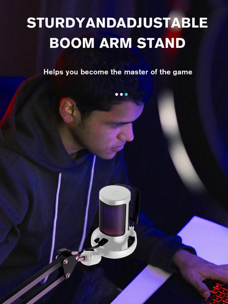 Конденсаторный микрофон RGB с разъемом USB для игр и видеоконференций