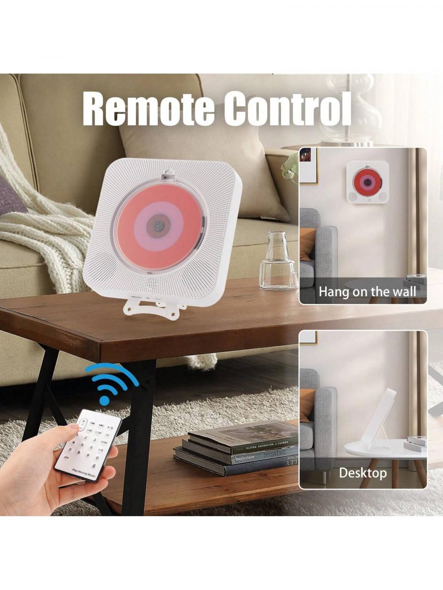 Rechargeable Bluetooth CD Player with Built-in Speakers for Home