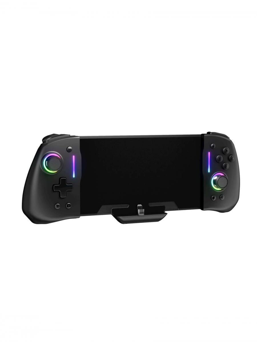 Black Metallic Joystick Crystal Button LED Gamepad for Switch OLED