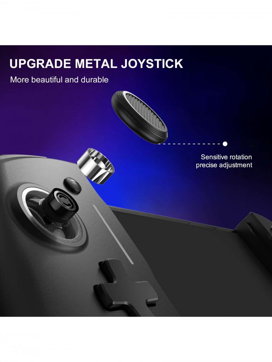 Black Metallic Joystick Crystal Button LED Gamepad for Switch OLED