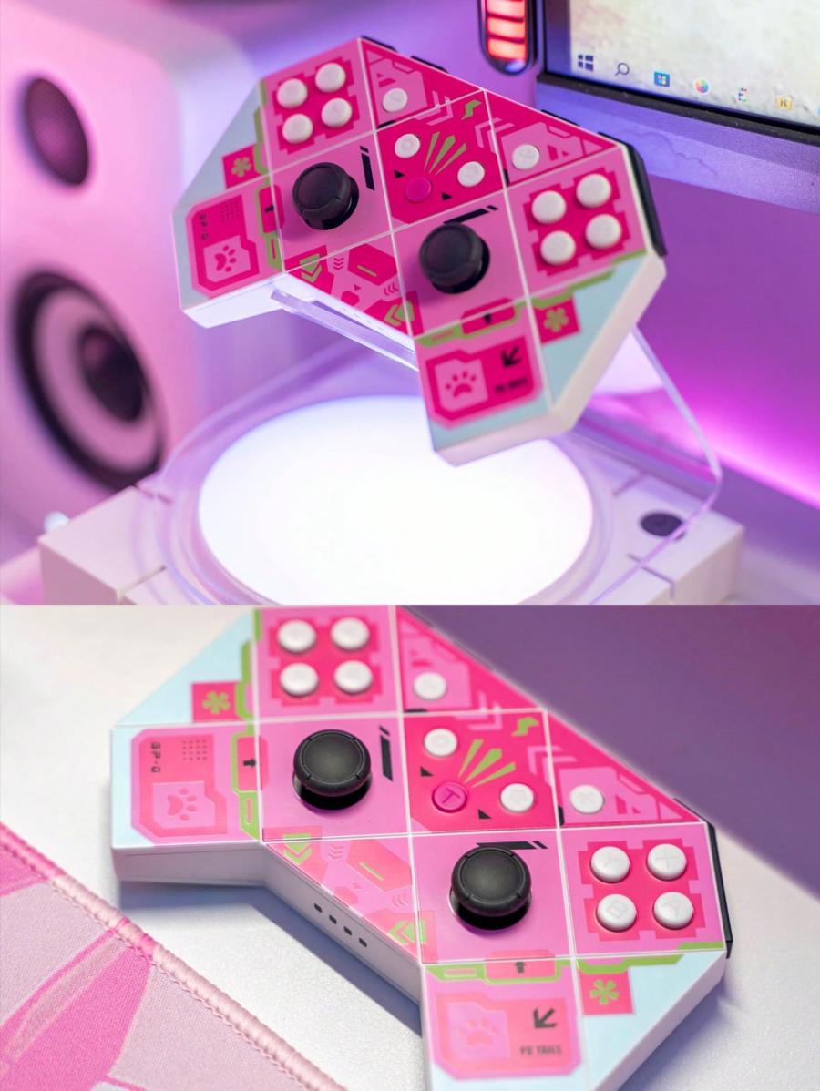 Paw Print Themed Gaming Controller for Animal Lovers