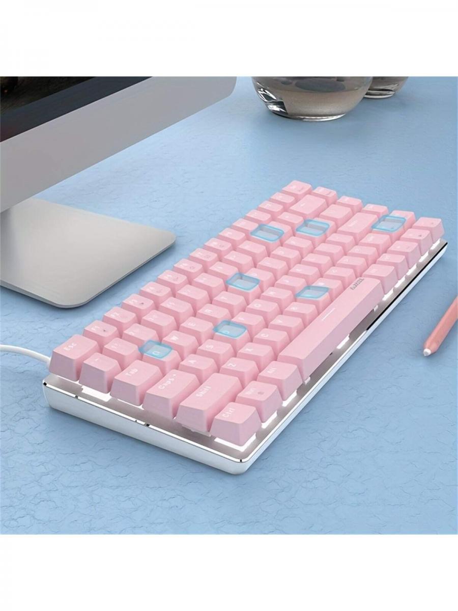 AJAZZ Wired Mechanical Keyboard 82 Keys Blue Switch Mixed Color