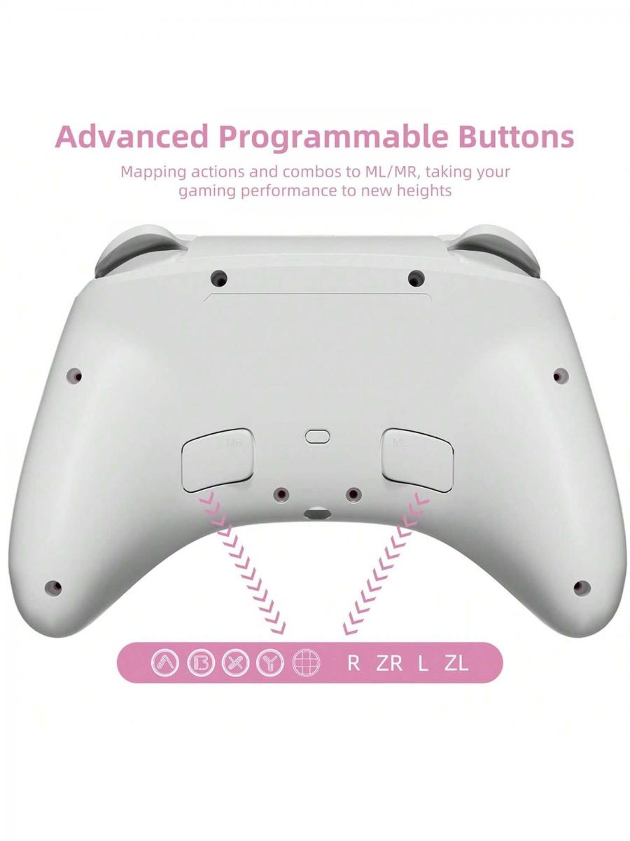 Mytrix Pink Glitter Wireless Gaming Controller for PC IOS Android Steam