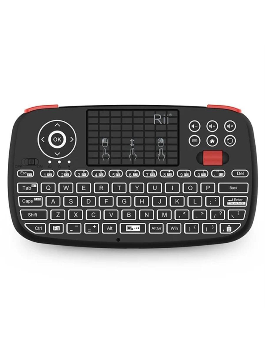 Mini Wireless Bluetooth Dual Mode Keyboard with Touchpad Blacklit